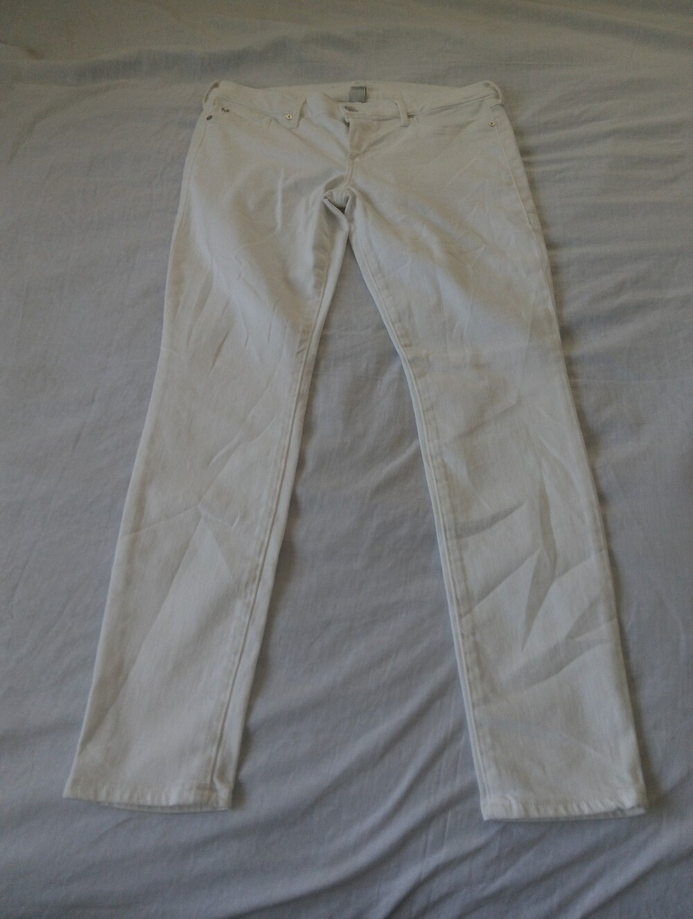 True Religion White Casey Low Rise Super Skinny Jeans